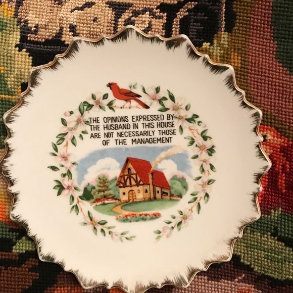 Vintage Plate, Decorative, Marriage Humour, 7.5" - Picture 8 of 9